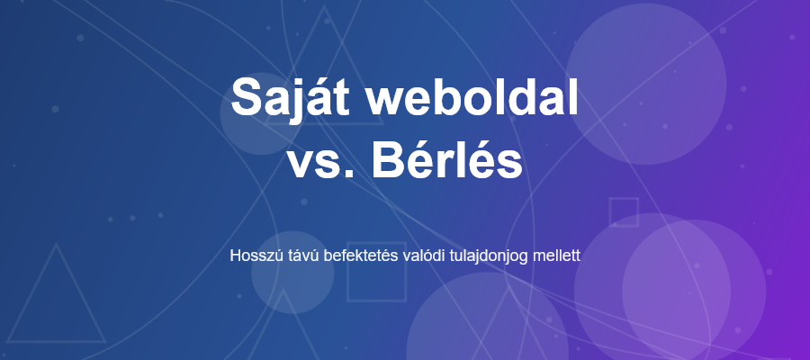 Miért jobb egyszer lefejleszteni egy weboldalt, mint bérelni? blog bejegyzés kiemelt képe